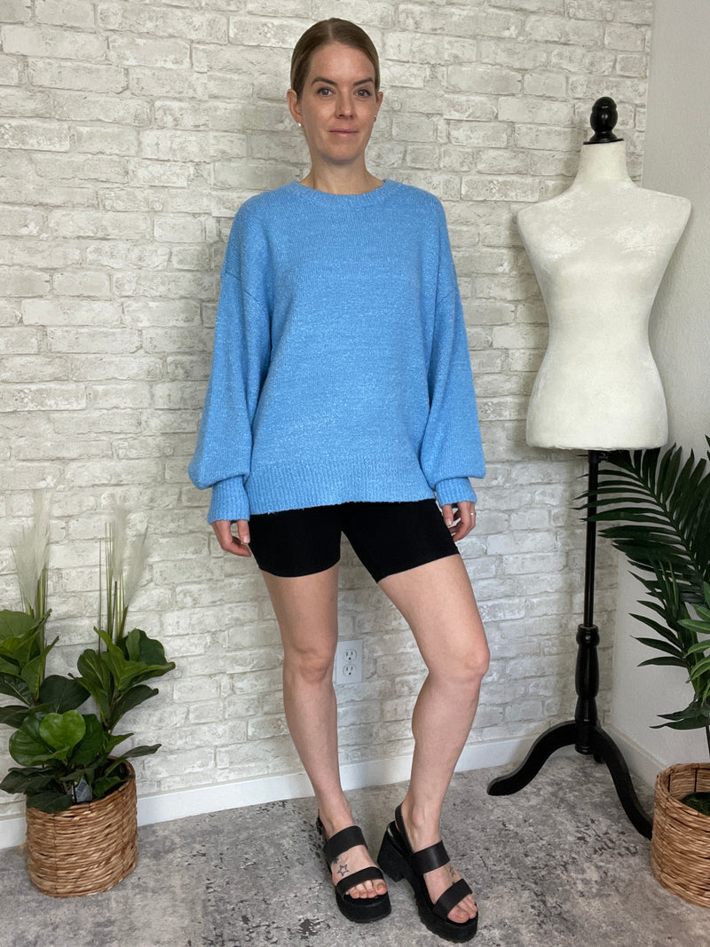 Sky Blue Birdie Sweater