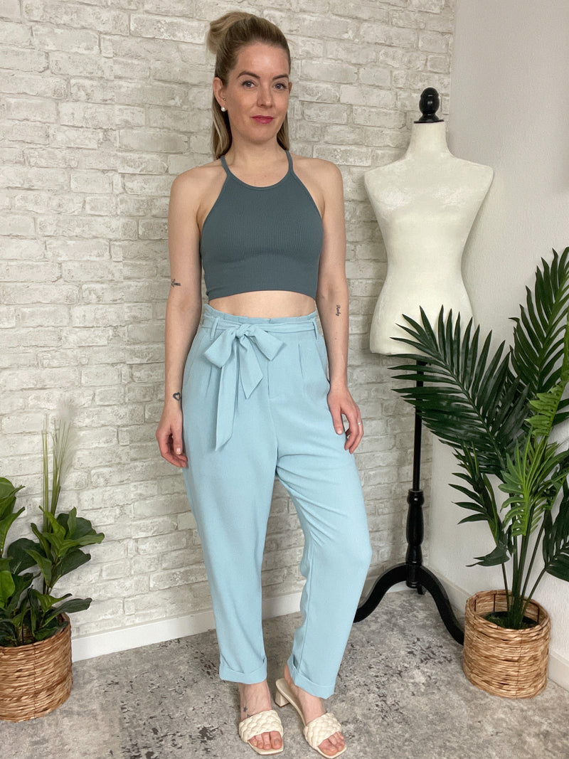 Jeanie High Waisted Pants Blue