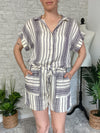 Grenada Blue + Ivory Romper