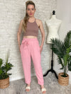 Jeanie High Waisted Pants Pink