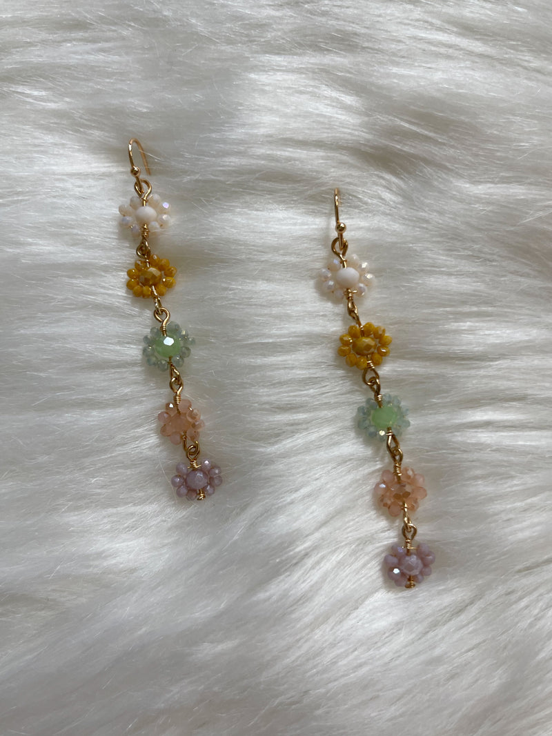 Neutral Rainbow Mini Floral Earring