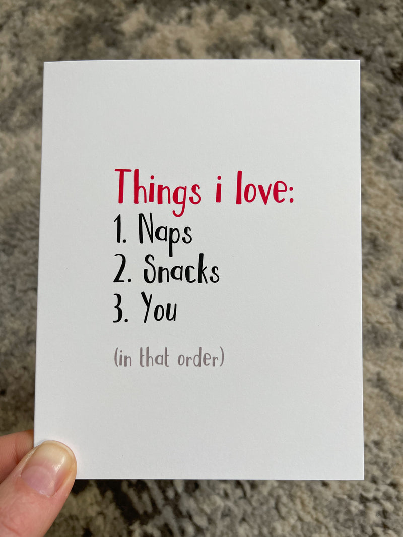 Things I Love Card