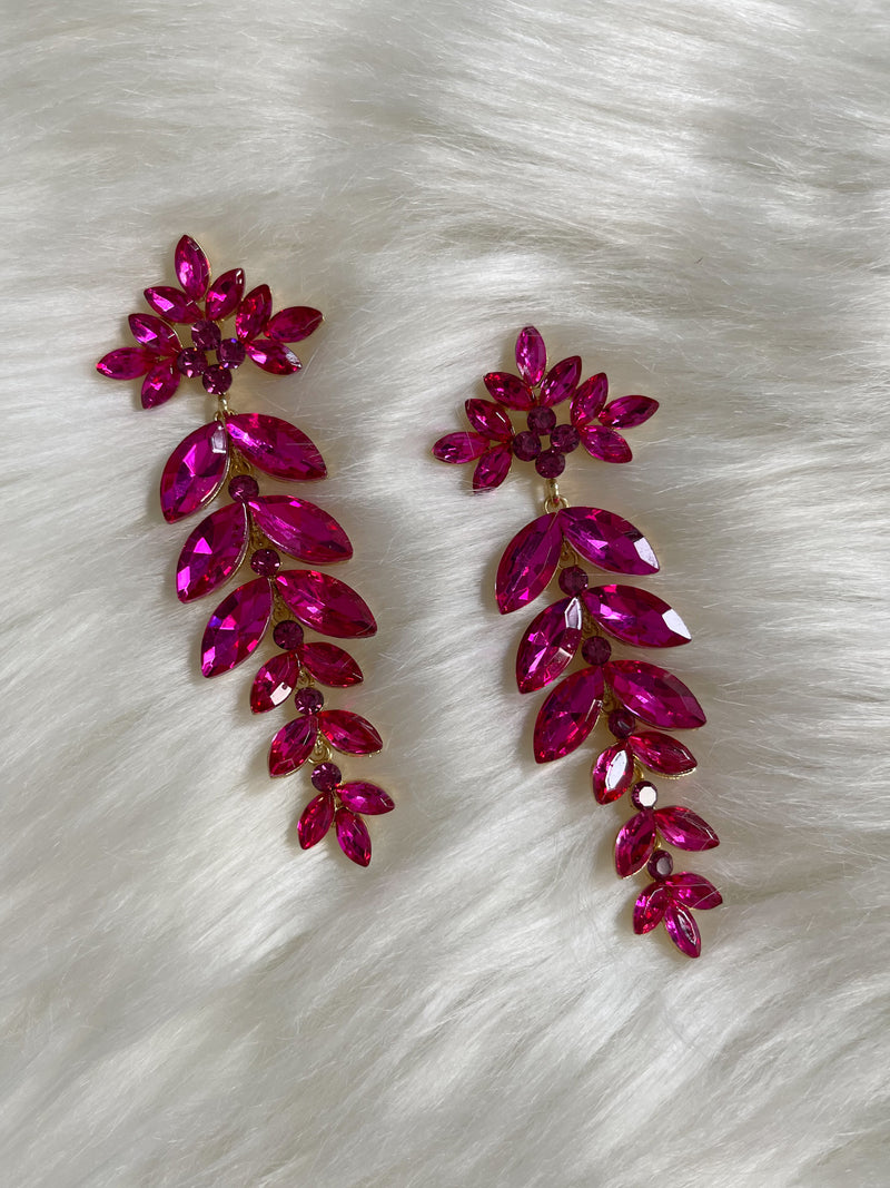 Midnight Bling Earrings Pink