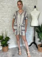 Grenada Blue + Ivory Romper