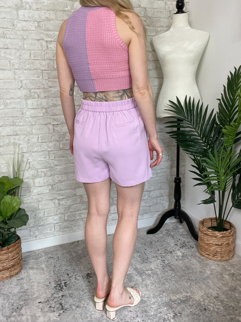 Light Lavender Power Shorts