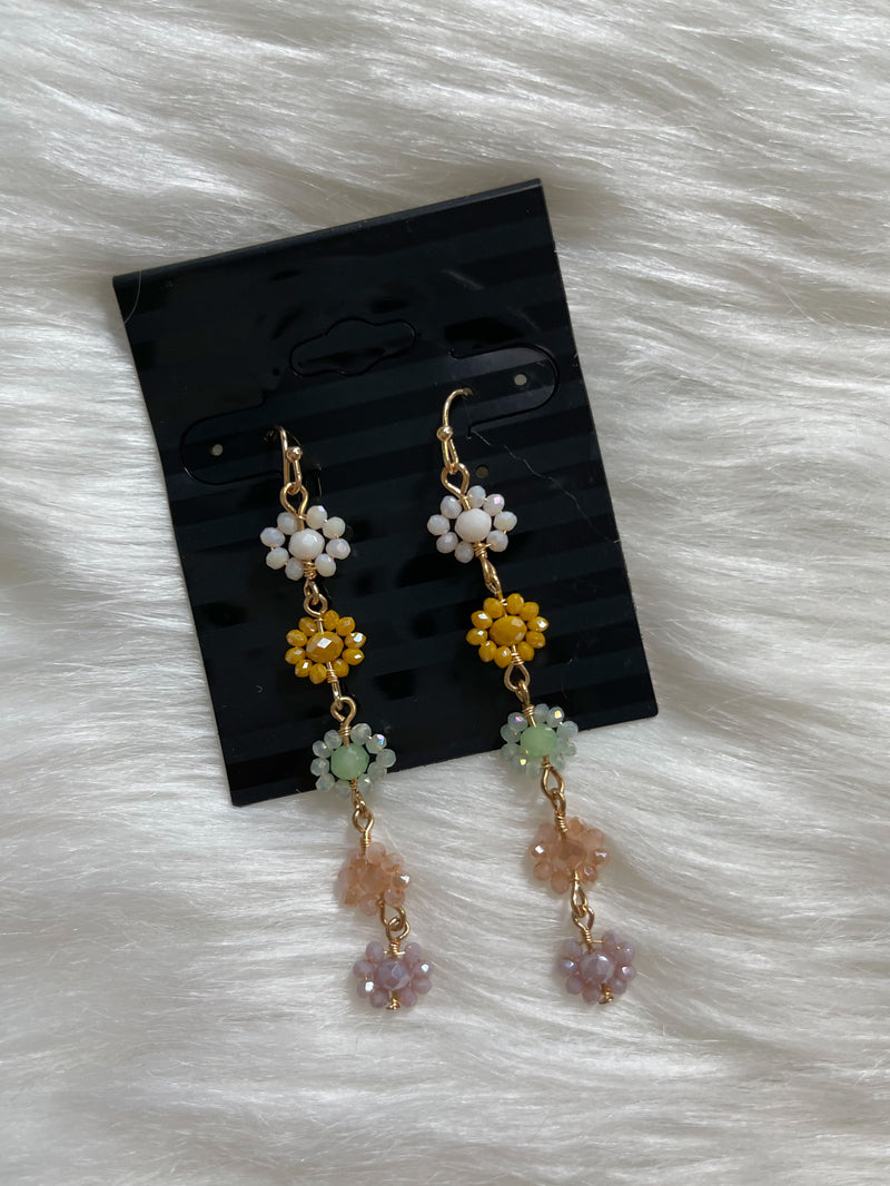 Neutral Rainbow Mini Floral Earring