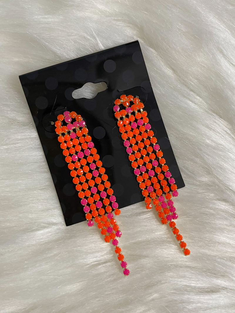 Gatsby Earrings Pink/Orange