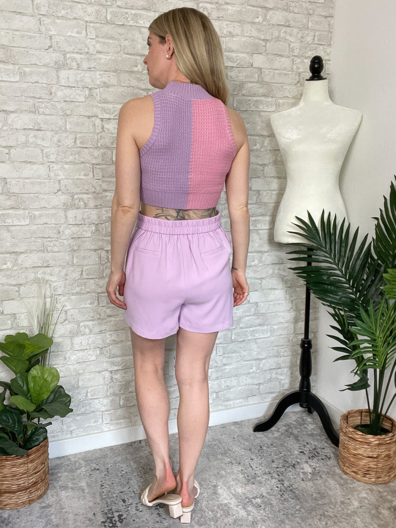 Light Lavender Power Shorts