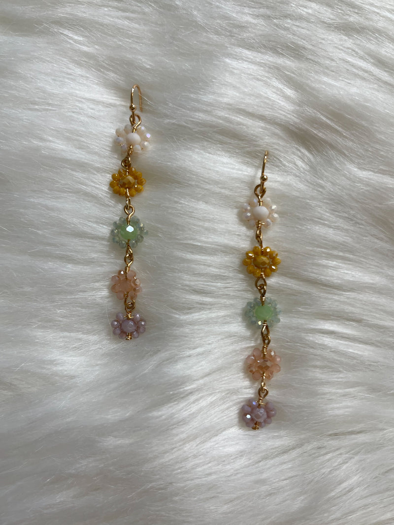 Neutral Rainbow Mini Floral Earring