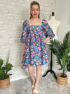 Morning Glory Shimmer Dress Blue