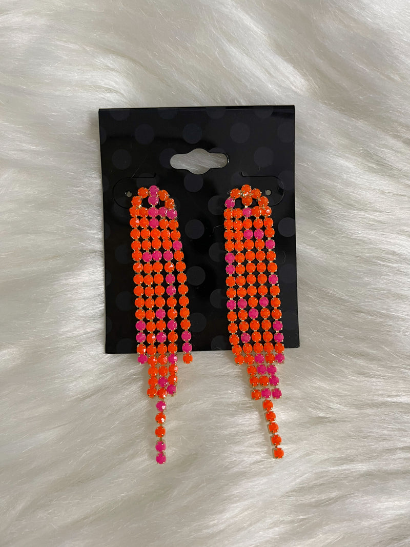 Gatsby Earrings Pink/Orange