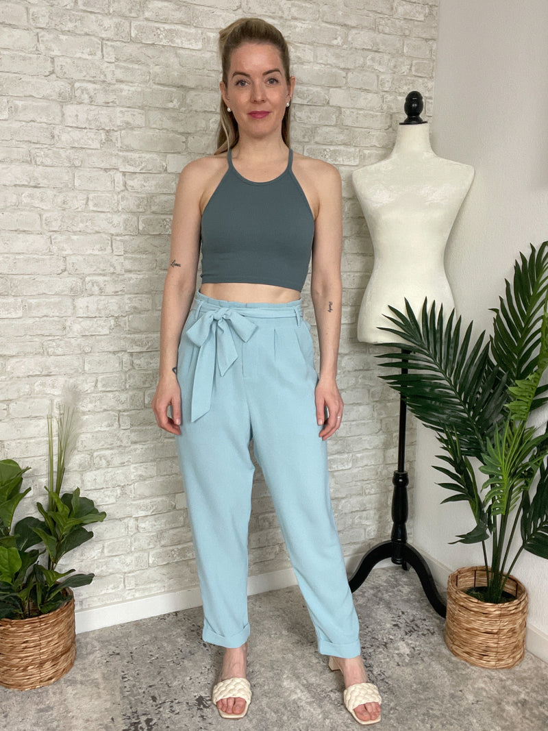 Jeanie High Waisted Pants Blue