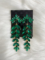 Midnight Bling Earrings Green