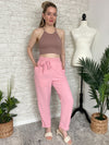 Jeanie High Waisted Pants Pink
