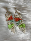 Triangle Design Tassel Earrings