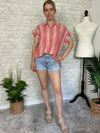 Hamptons Button Up Coral Crush