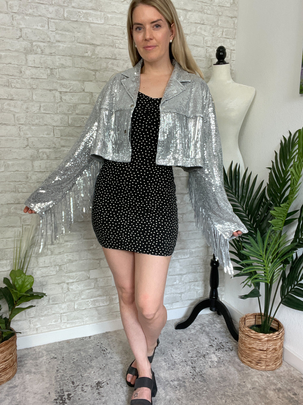 Bejeweled Jacket Silver