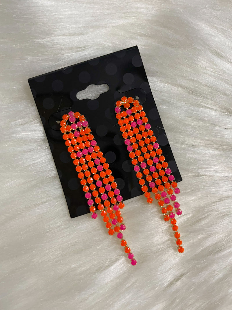 Gatsby Earrings Pink/Orange