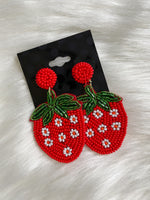 Strawberry Seed Bead Earring