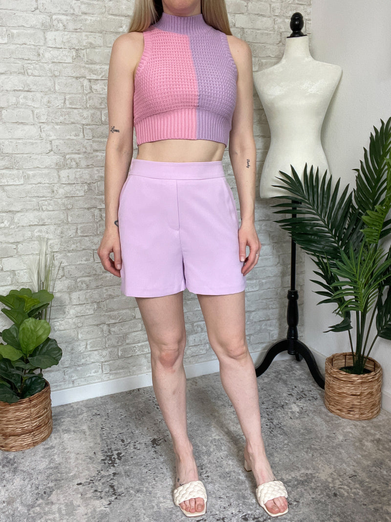 Light Lavender Power Shorts