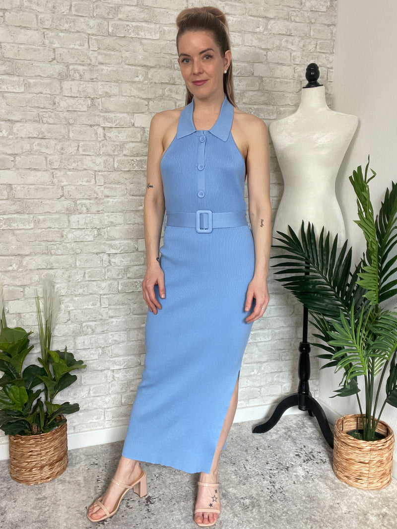 Caitlin Vintage Blue Dress
