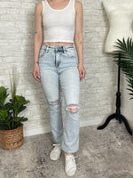 High-Waisted Acid Wash Jeans