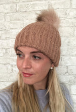 Fuzzy Pom-Pom Beanie