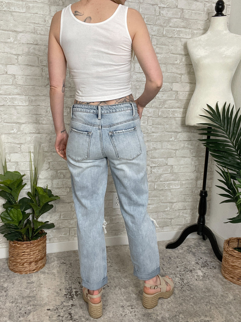 Distressed Boyfriend Jeans Non-Stretch