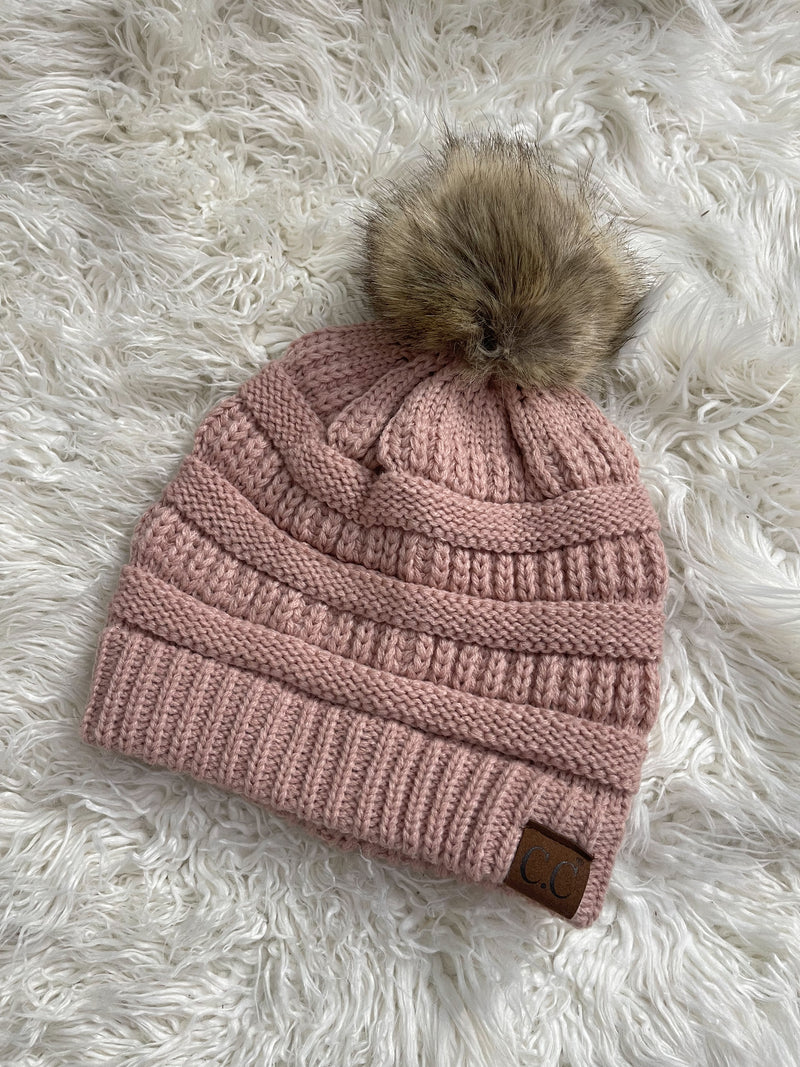 Classic "CC" Beanie Blush Pink