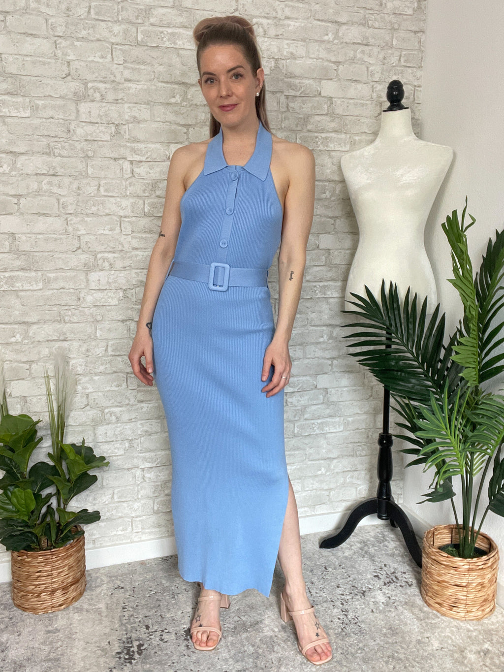 Caitlin Vintage Blue Dress