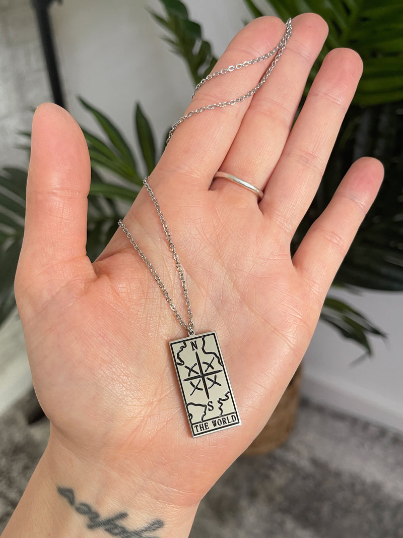 The World Tarot Necklace Silver