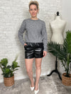 Snowflake Pearl Sweater Gray
