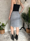 Debbie Black + White Plaid Skirt