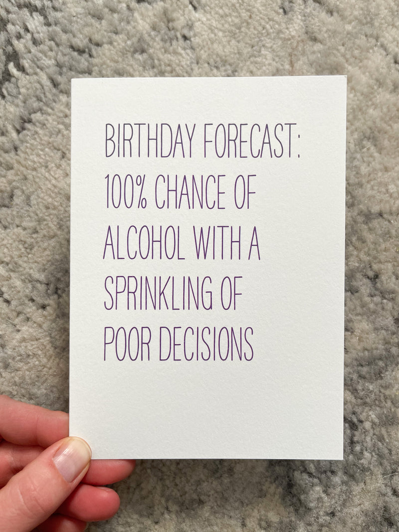 Birthday Forecast Card