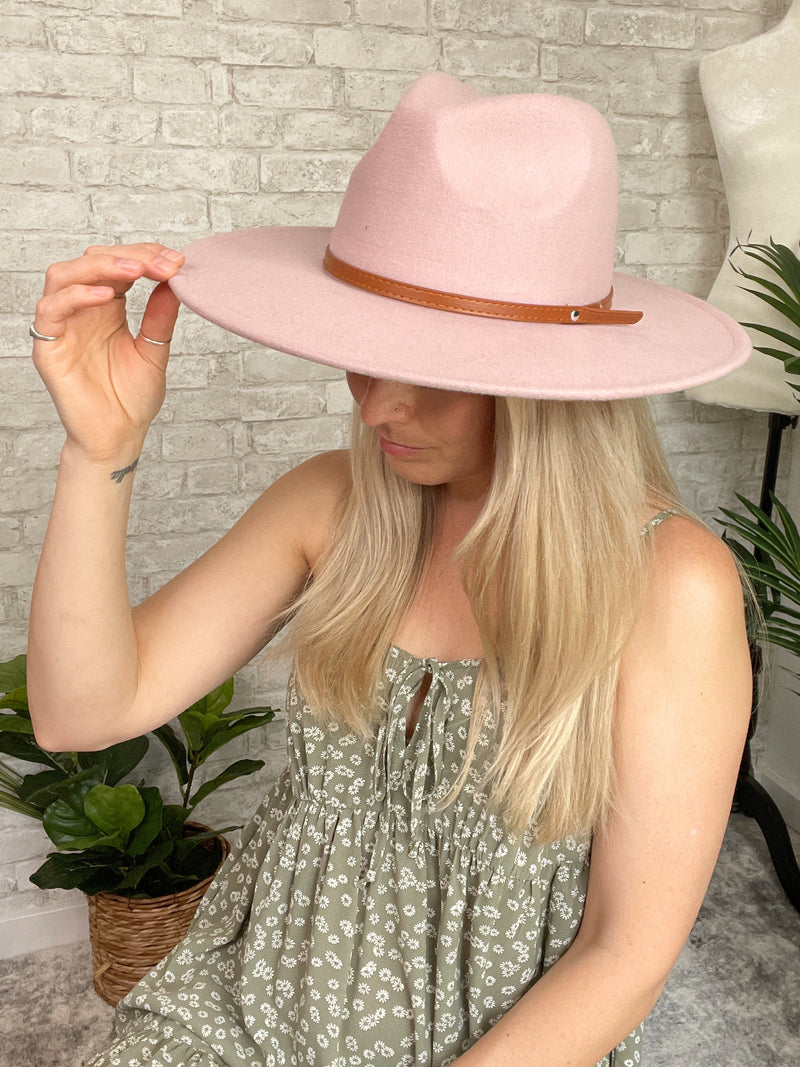 Sarita Wide Brim Hat Lilac Blush