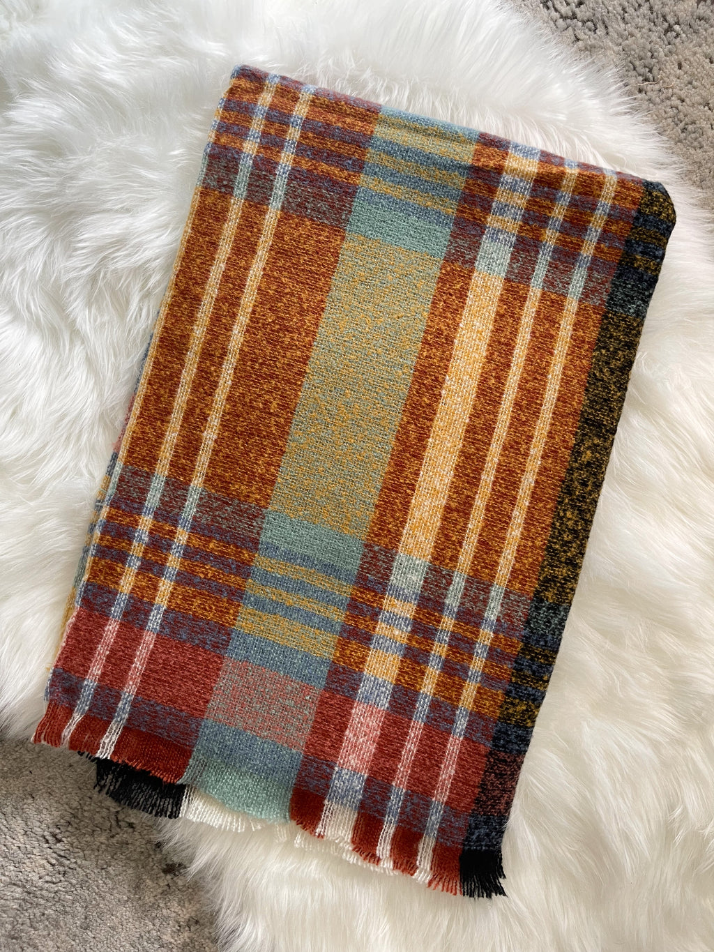 Cuddle Up Scarf Blue + Yellow