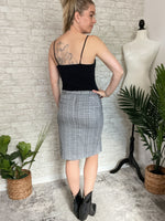 Debbie Black + White Plaid Skirt