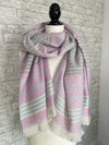 Warm Me Up Scarf Pink + Blue