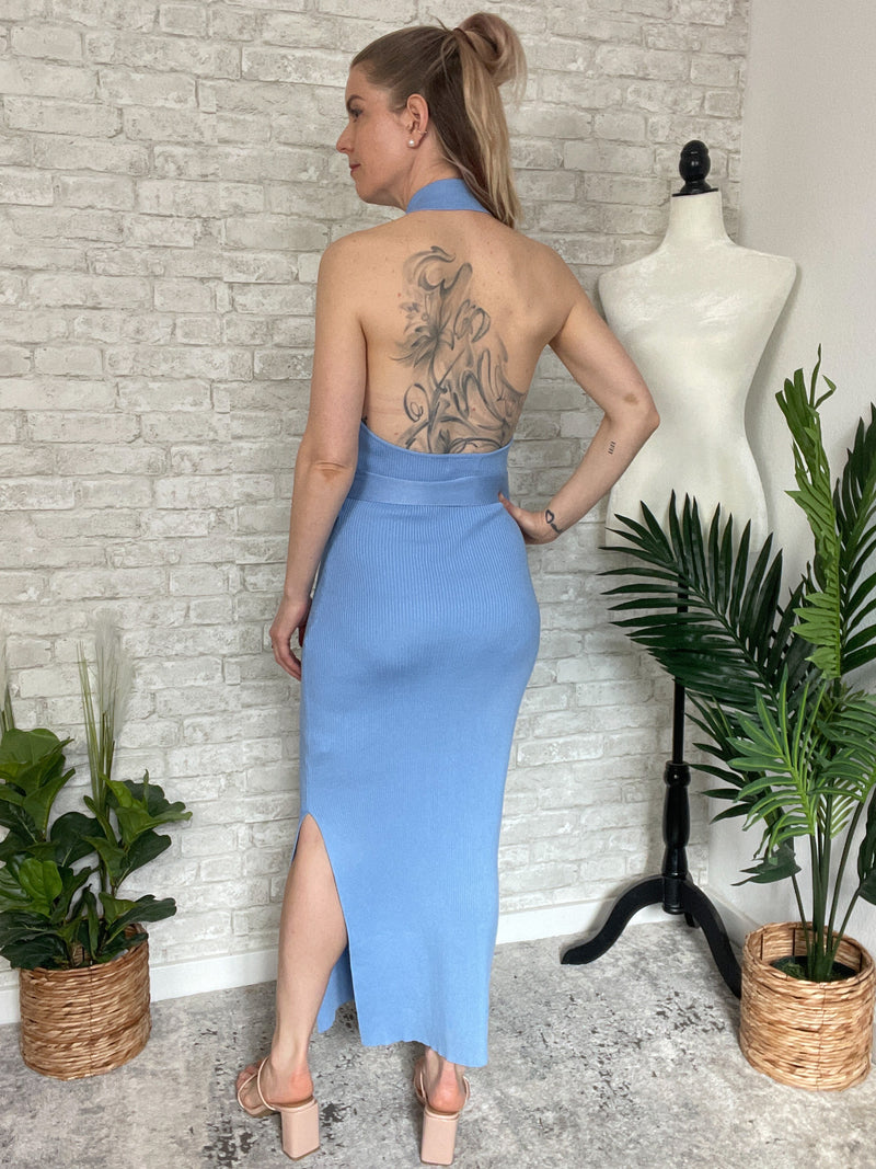 Caitlin Vintage Blue Dress