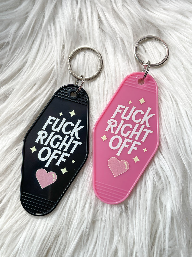 Fuck Right Off Motel Keychain