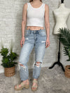 Distressed Boyfriend Jeans Non-Stretch