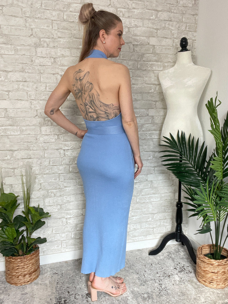 Caitlin Vintage Blue Dress