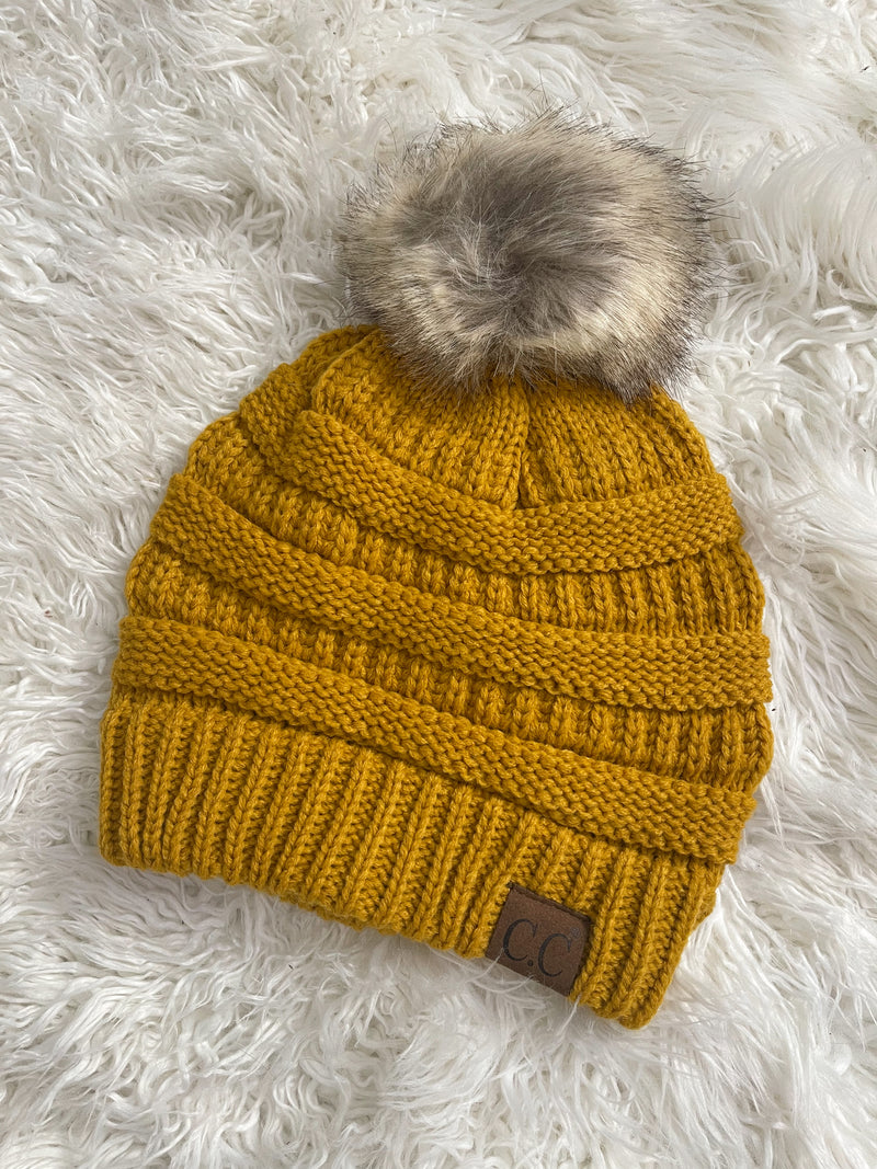 Classic "CC" Beanie Mustard
