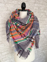 Cuddle Up Scarf Purple + Orange is
