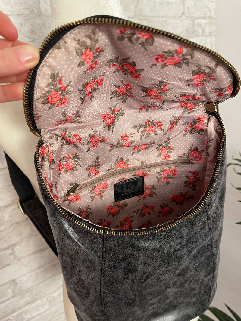 Alyssa Distressed Backpack Walnut