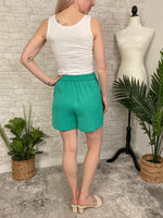 Queen Bee Power Suit Shorts Emerald