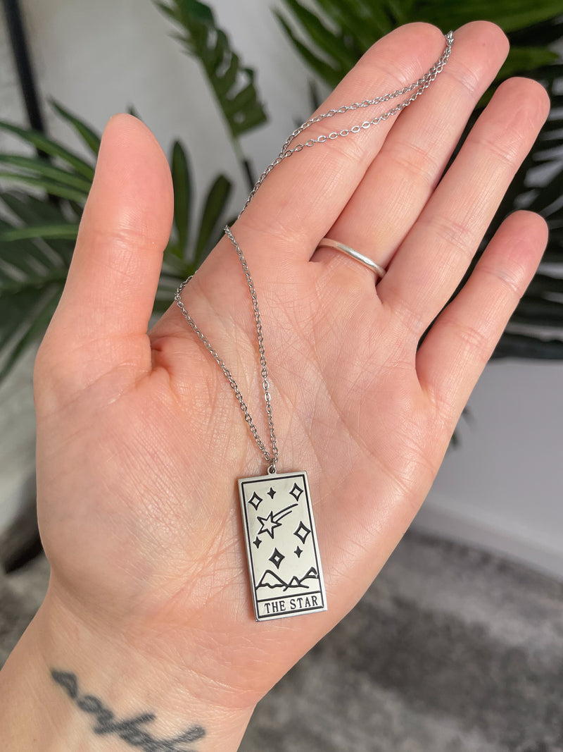 The Star Tarot Necklace Silver