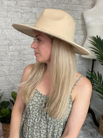 Chloe Wide Brim Chain Hat Ivory