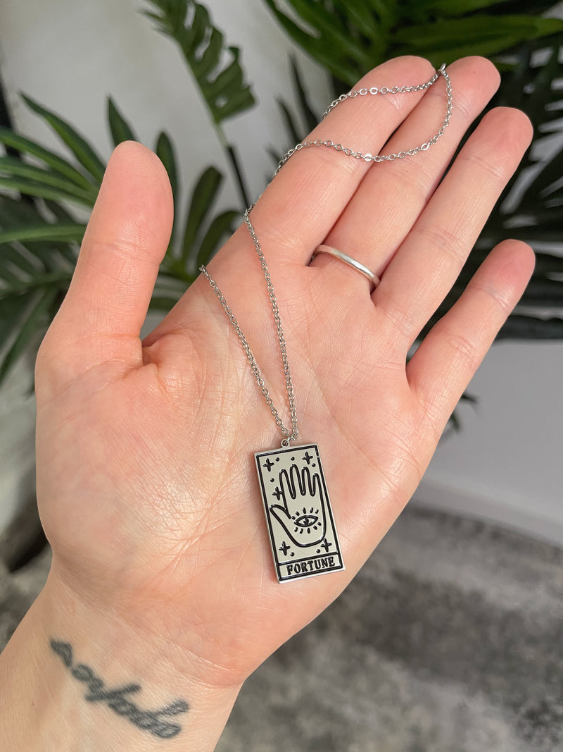 Fortune Tarot Necklace Silver