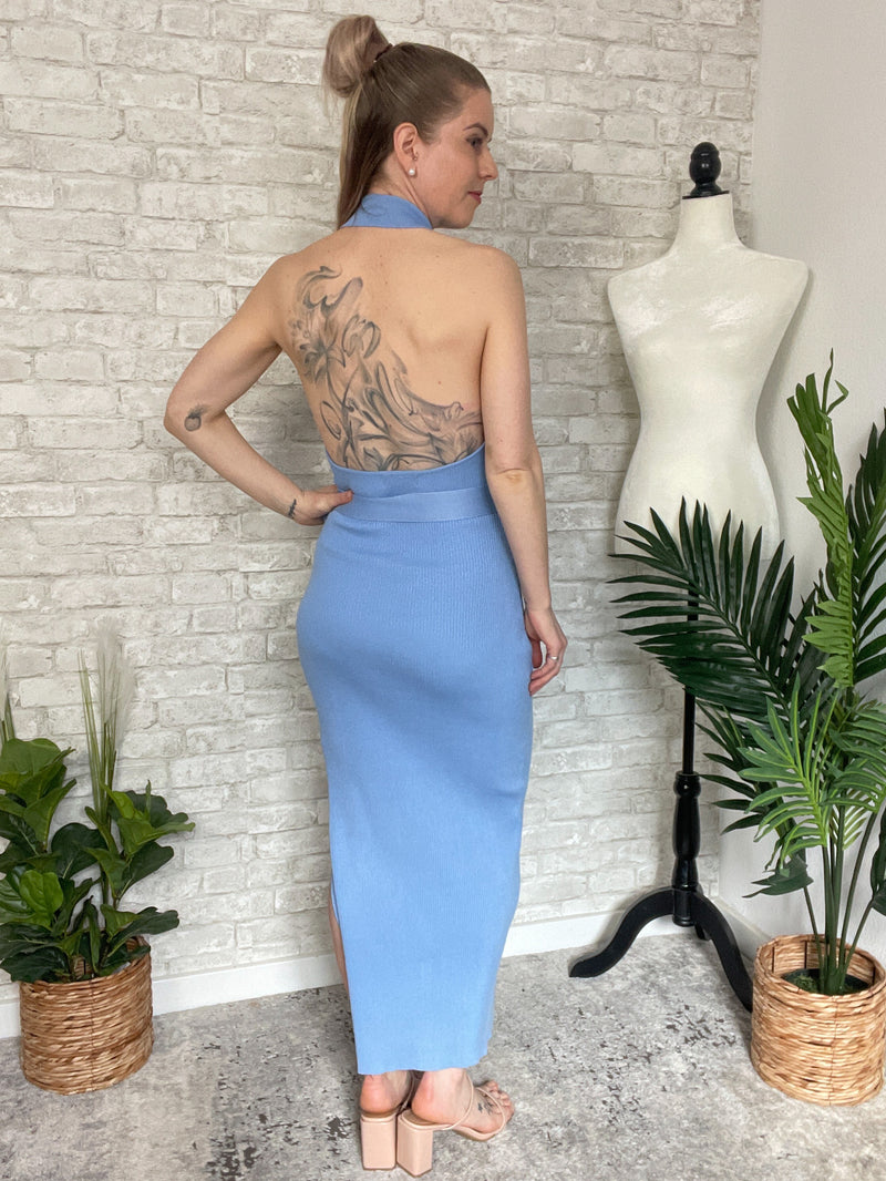 Caitlin Vintage Blue Dress